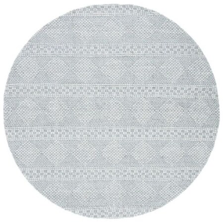 Safavieh 7 x 7 ft. Marbella Contemporary Round Power Loomed Rug; Silver & Grey MRB552G-7R